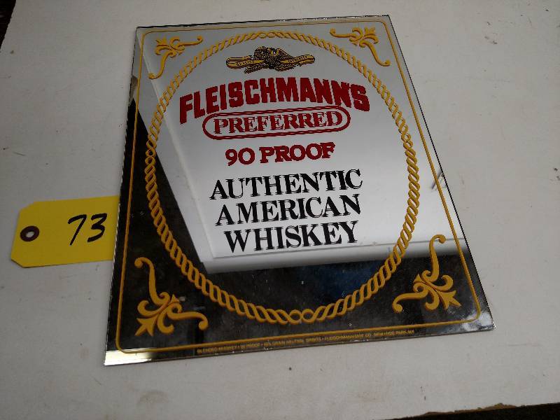 Fleishmanns Whiskey Mirror, 11x14...