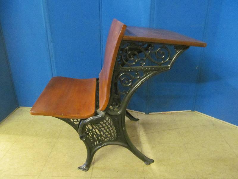 lot 15 image: Antique school desk
