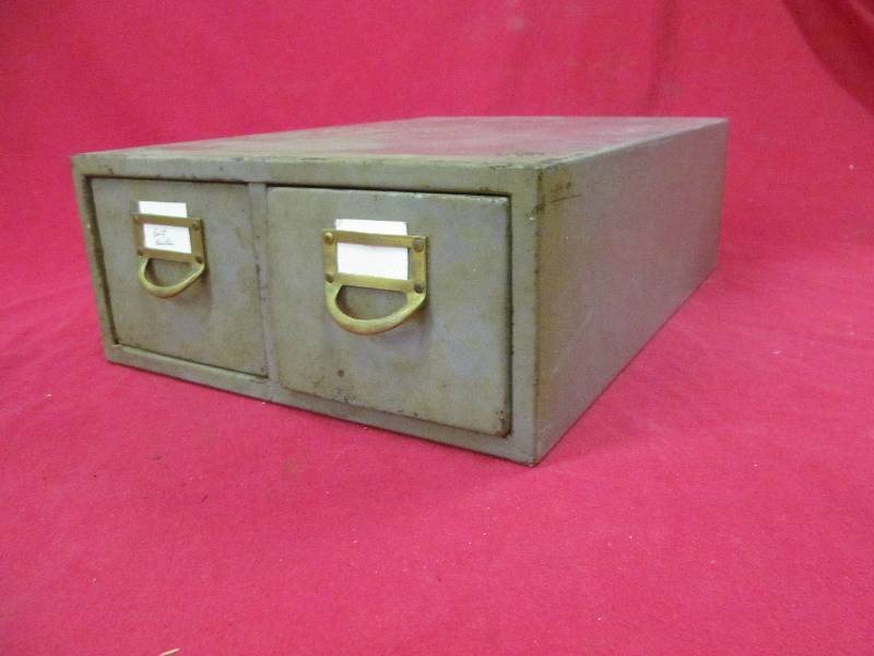 lot 84 image: metal index file cabinet