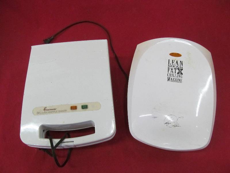 lot 93 image: Toastmaster Belgium waffle baker, Lean Mean grilling machine