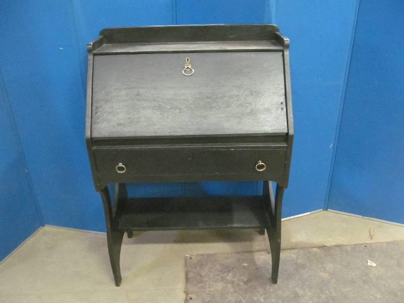 lot 142 image: vintage secretary desk