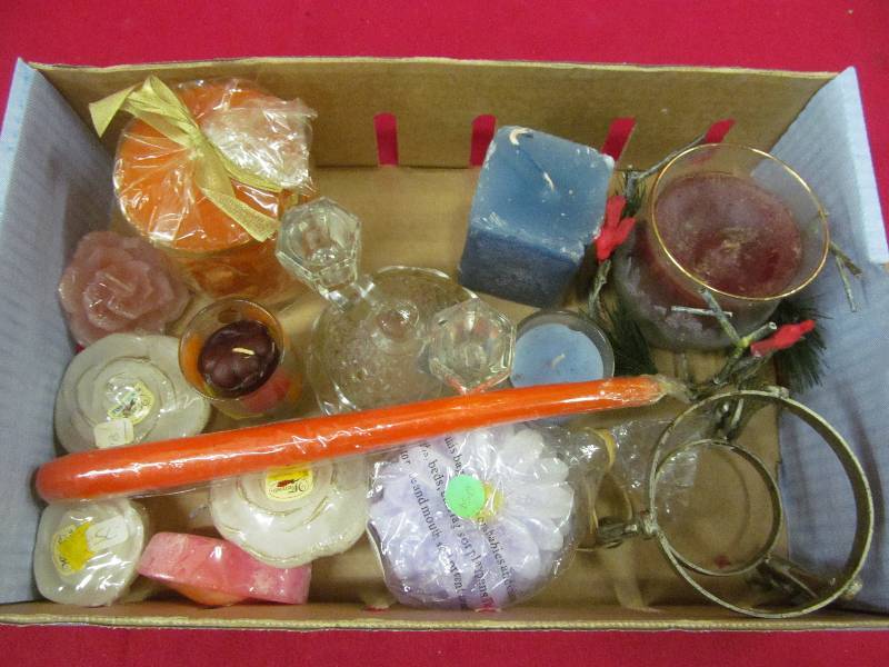 lot 157 image: candles, candle holders