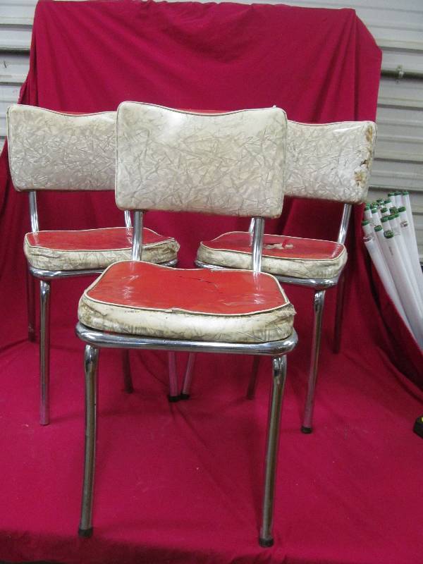 lot 206 image: vintage Joel Flex dining table chairs