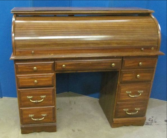 lot 210 image: roll top desk