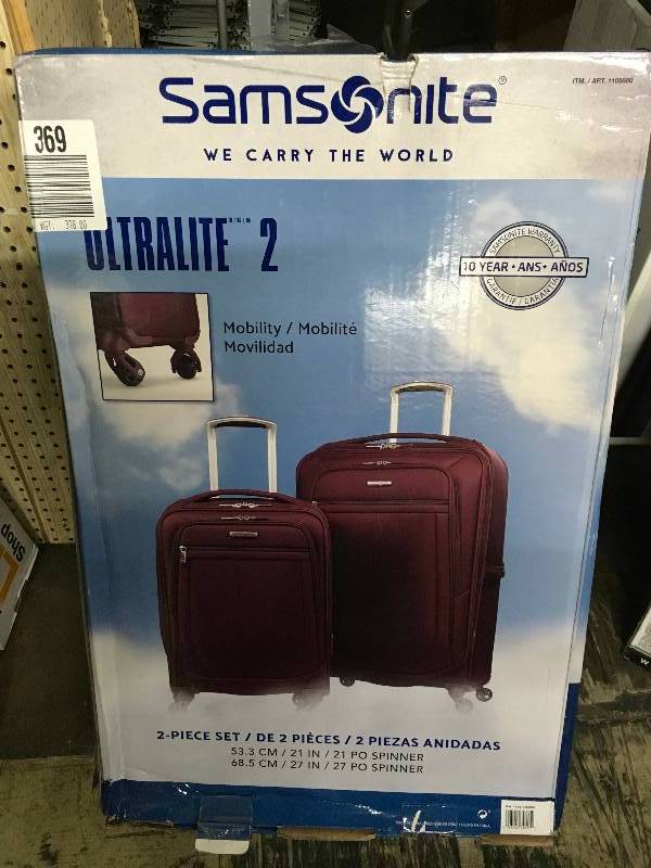 lot 381 image: SAMSONITE ULTRALITE 2.0, SOFTSIDE SET, MSRP $159.99