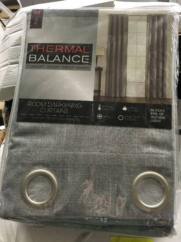 lot 393 image: THERMAL BALANCE CURTAINS, MSRP $21.99
