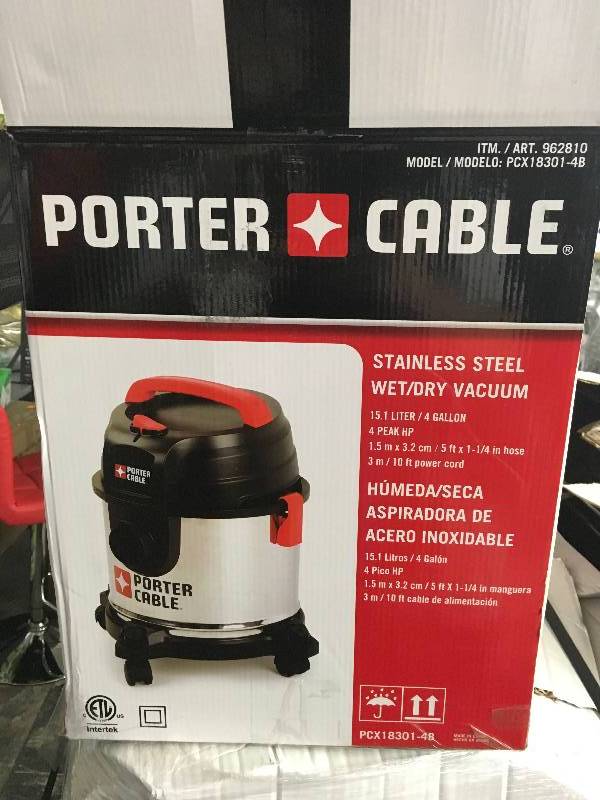 lot 411 image: PORTER CABLE WD VAC, MSRP $29.99
