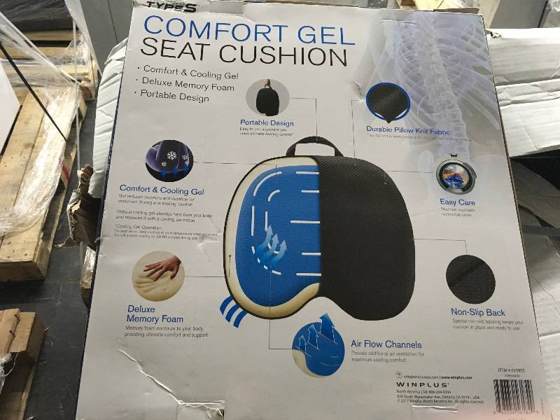 lot 420 image: COMFORT GEL SEAT CUSHION, MSRP $19.99