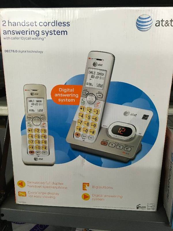 lot 414 image: AT&T EL52253 2-HANDSET, MSRP $34.99