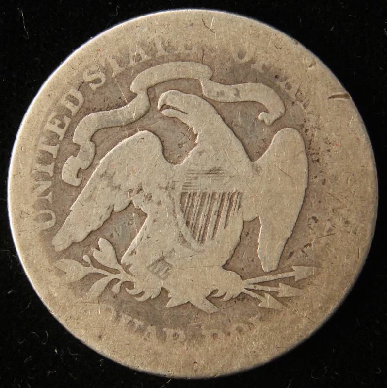 1877 US SEATED LIBERTY SILVER QUARTER