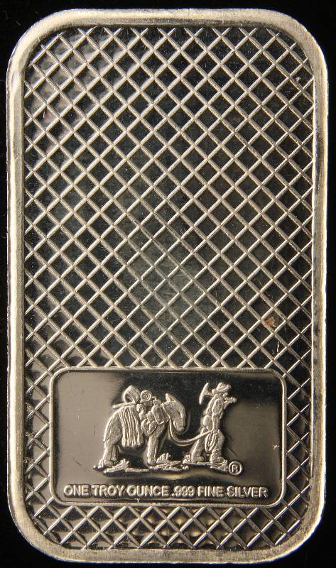 1 TROY OZ. .999 FINE SILVER BAR EAGLE LANDING BY SILVERTOWNE