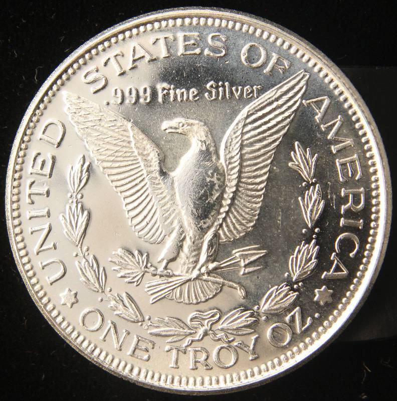 1 TROY OZ. .999 FINE SILVER MORGAN DOLLAR DESIGN