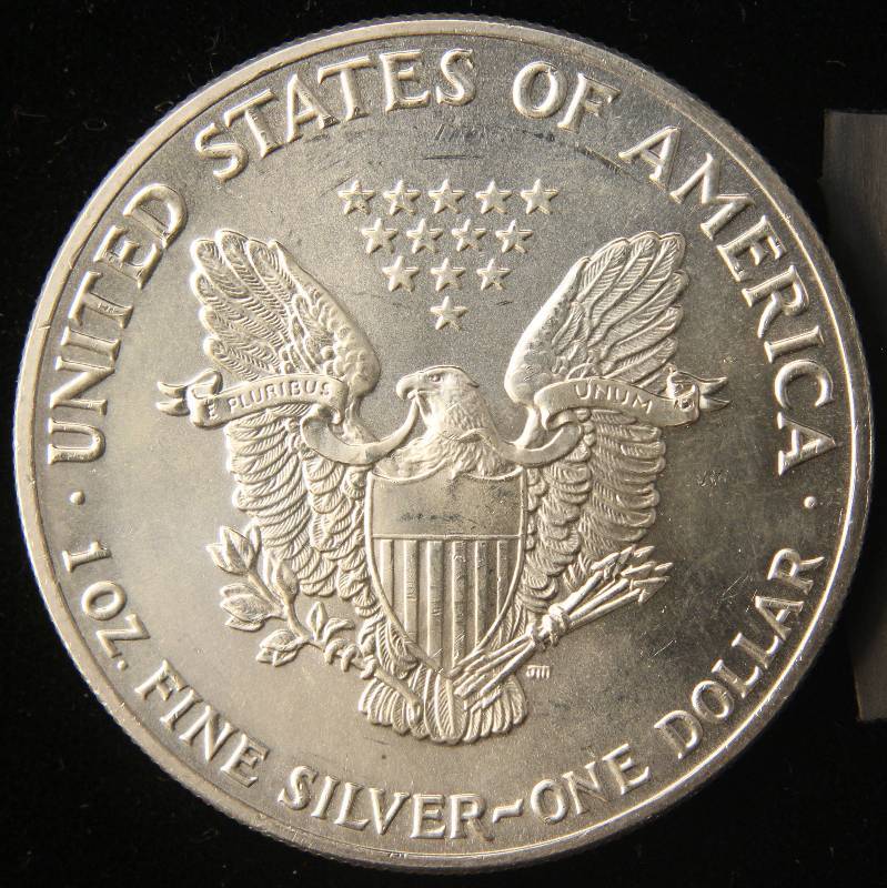 1989 AMERICAN SILVER EAGLE 1 TROY OZ. .999 FINE SILVER DOLLAR