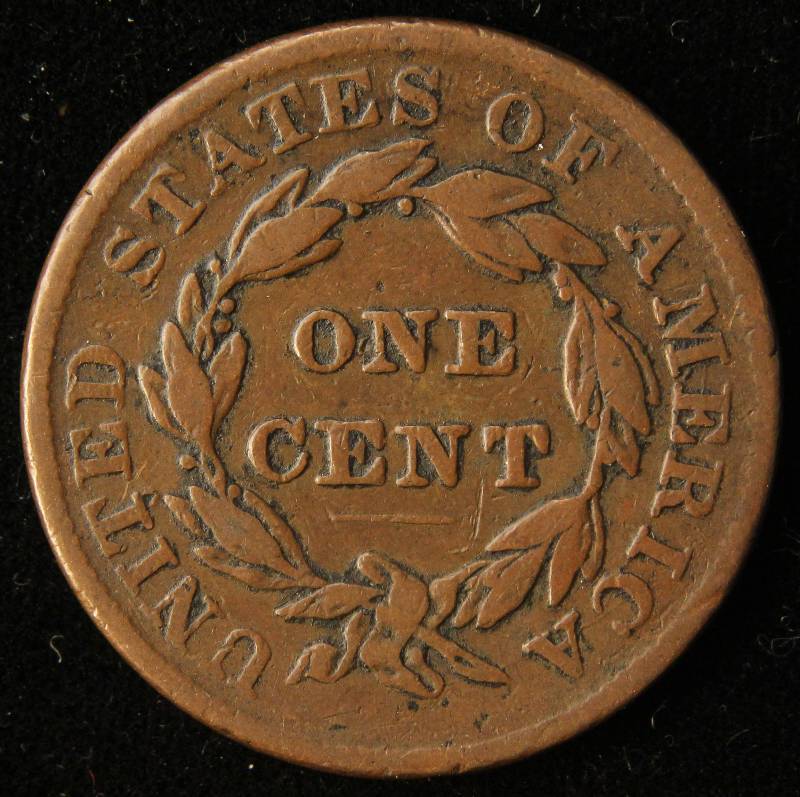1837 US CORONET HEAD LARGE CENT FINE
