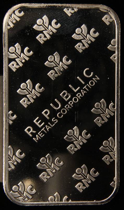 1 TROY OZ. .999 FINE SILVER BAR REPUBLIC METALS