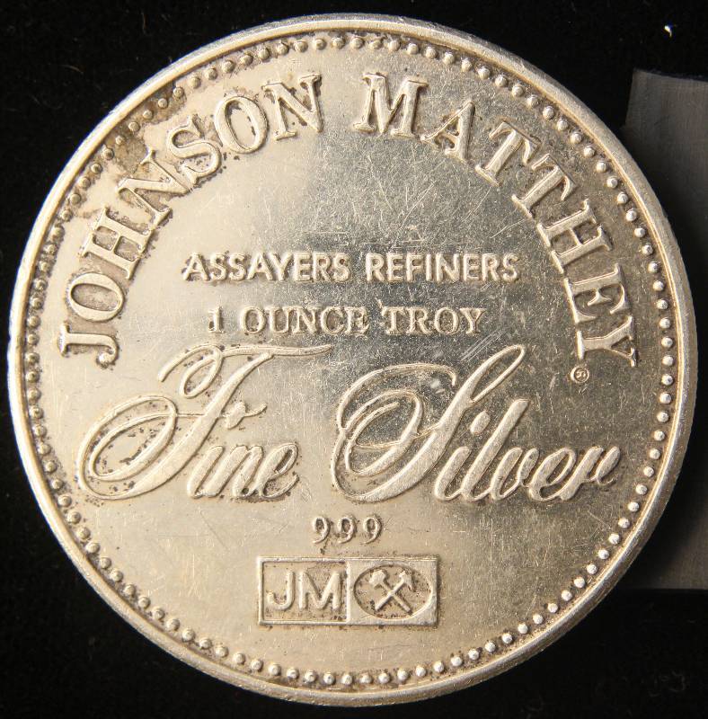 1 TROY OZ. .999 FINE SILVER JM JOHNSON MATTHEY FREEDOM OF ASSEMBLY