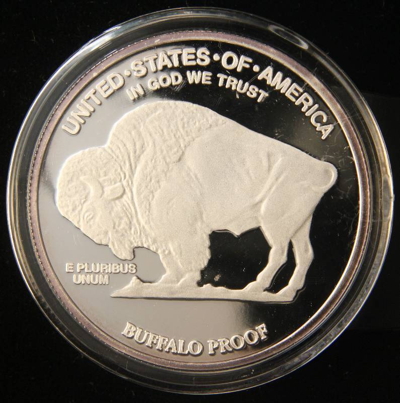 1 TROY OZ. .999 FINE SILVER INDIAN BUFFALO ROUND IN AIRTITE