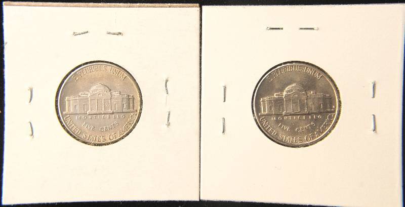 2 BETTER DATE HIGH GRADE JEFFERSON NICKELS 1938, 1950-D