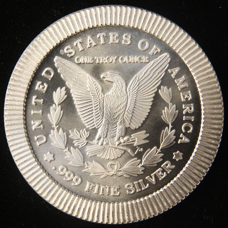 1 TROY OZ. .999 FINE SILVER MORGAN DOLLAR DESIGN
