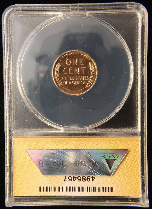 1954 PROOF US WHEAT CENT PF65RED ANACS