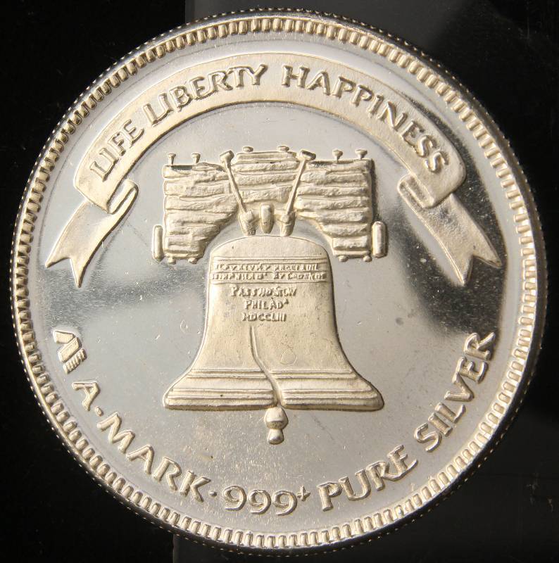 1 TROY OZ. .999 FINE SILVER 1983 A-MARK LIBERTY ROUND