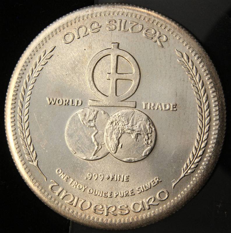 1 TROY OZ. .999 FINE SILVER 1972 UNIVERSARO TRADE UNIT