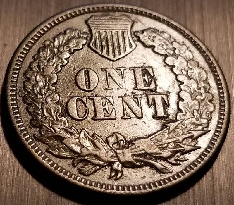 1866 INDIAN HEAD CENT XF STRONG FEATHERS