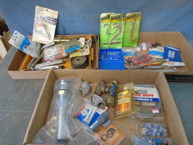 lot 73 image: Assorted Hooks, Hinges, Hasps  and More