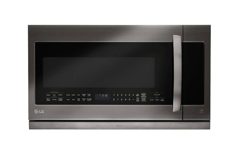 lot 2 image: LG 2.2CUFT OTR Black Stainless, Retail $499.99
