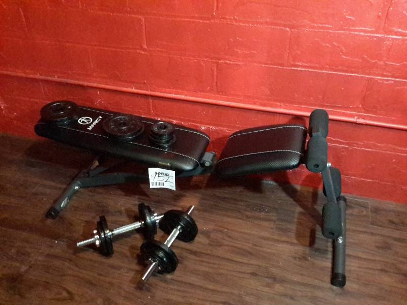Bar Bell Set with Bench.