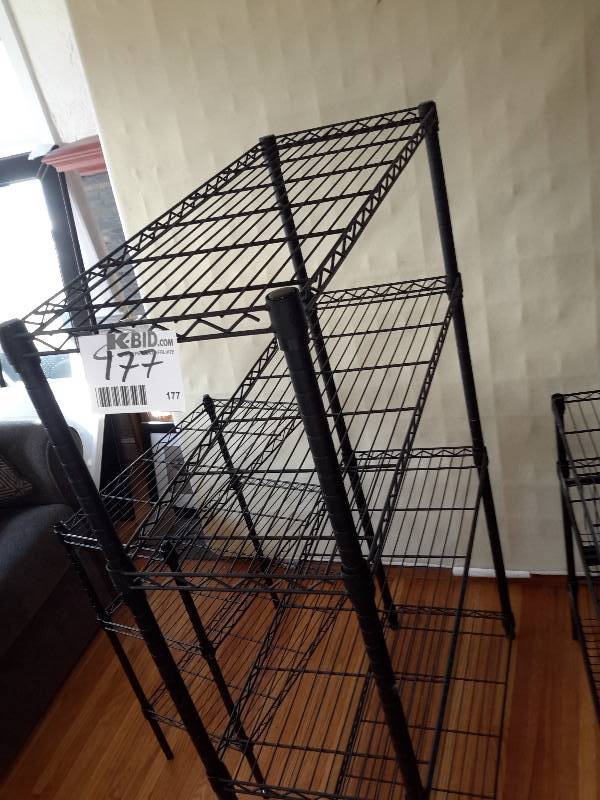3, wire storage shelves