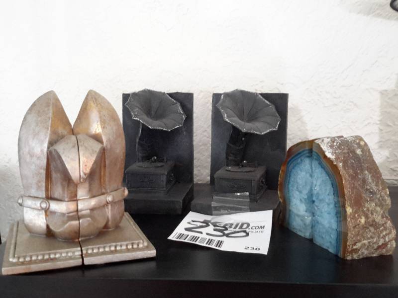 3 sets of very nice bookends as pictured