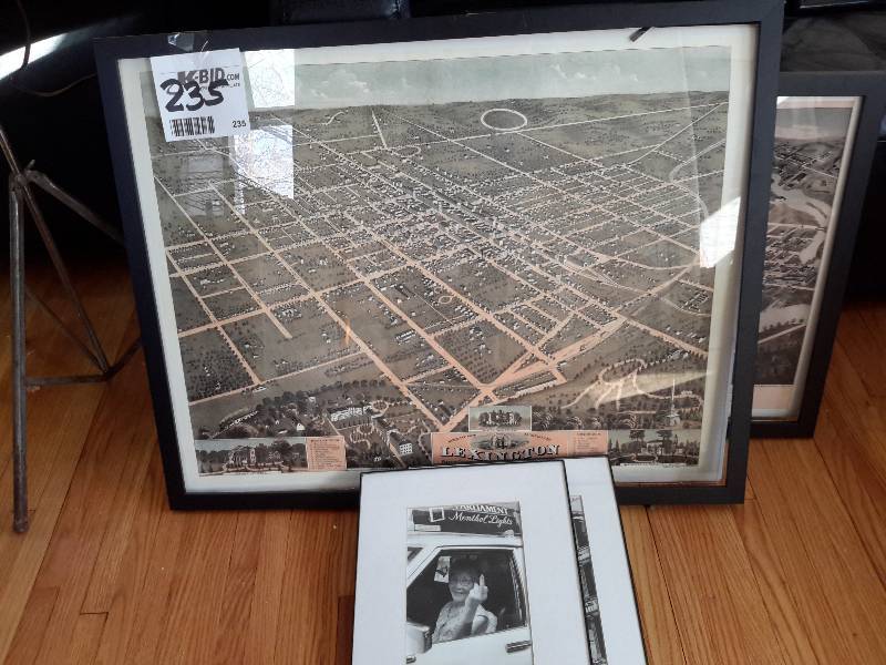 Birds Eye View of Lexington Kentucky, 1871 and two other interesting black and white PHOTOS.