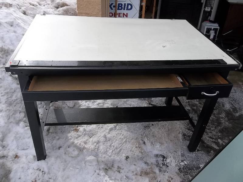 Black Drafting Table 60x39x37