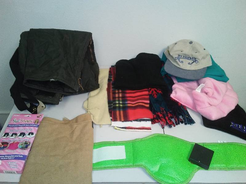 Winter Lot of Wool Scarves, Snow pants (L) hot cold neck warmer and more.