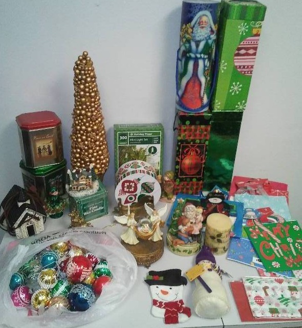 3 boxes of misc. Christmas NEW and used.