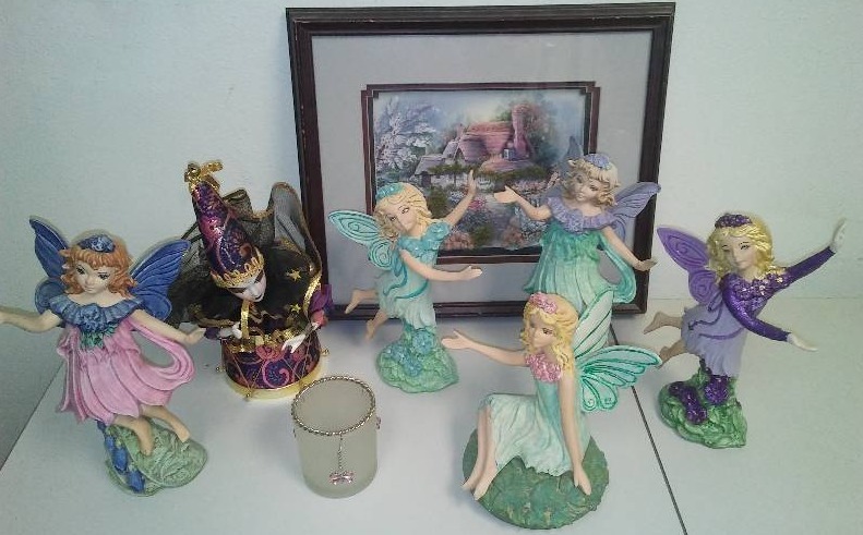 Hand Painted Ceramic Fairies by Local Artis