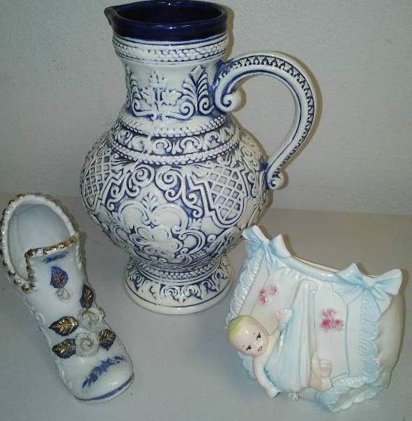 Vintage Baby ceramic vase, and more