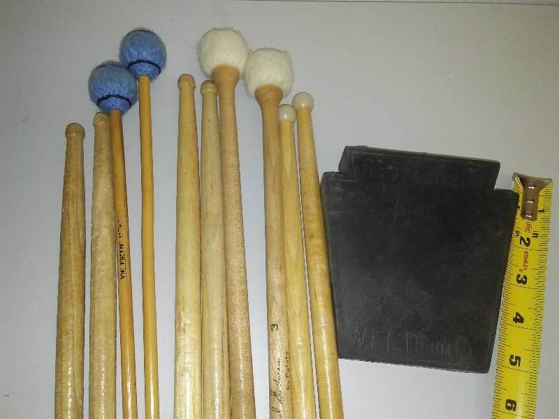 5 pair of percussion sticks,
