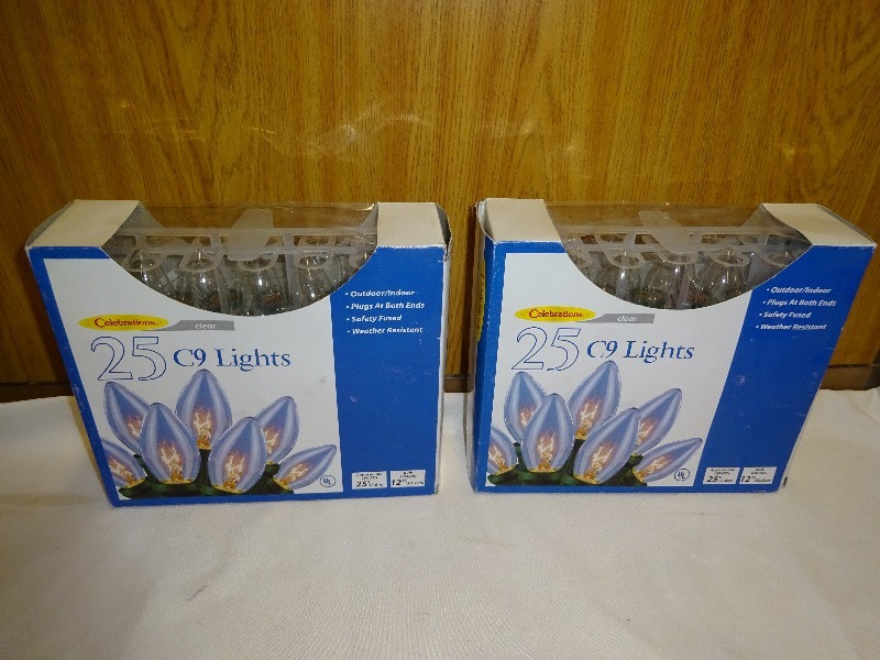 Lot of 2 25 bulbs strand of lights