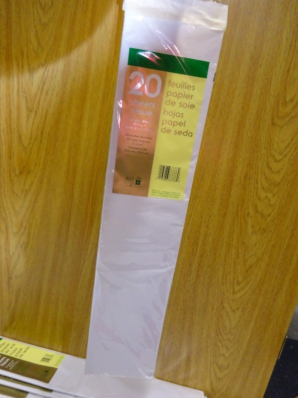 Tissue paper 20 sheets in a package