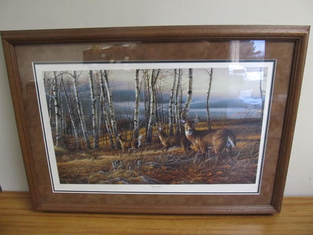lot 62 image: Framed TERRY REDLIN  Birch Line Print