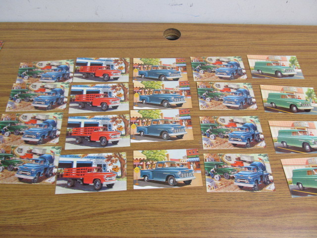 lot 68 image: Lot of Original Vintage 1950s CHEVROLET Trucks Advertising Dealer Postcards