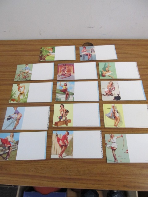 lot 70 image: Lot of Vintage GIL ELVGREN Pinup CalendarNote Pad Cards