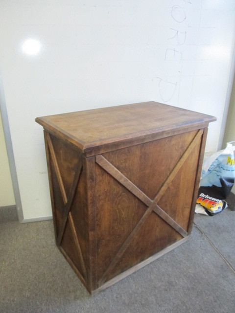 lot 76 image: Solid Wood Firewood Cabinet