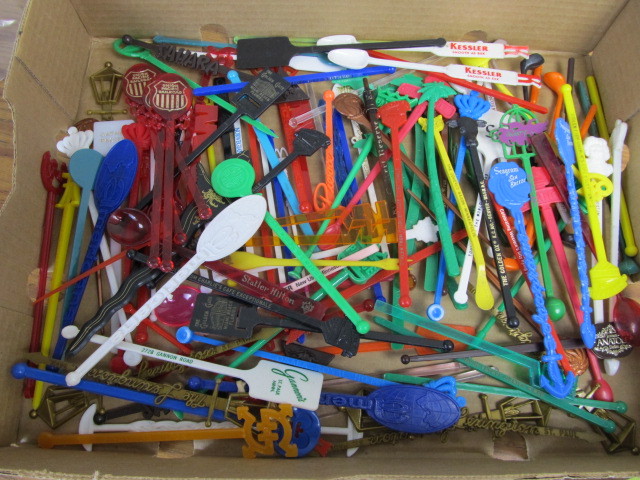 lot 17 image: Large Lot of Vintage Advertising Swizzle Sticks