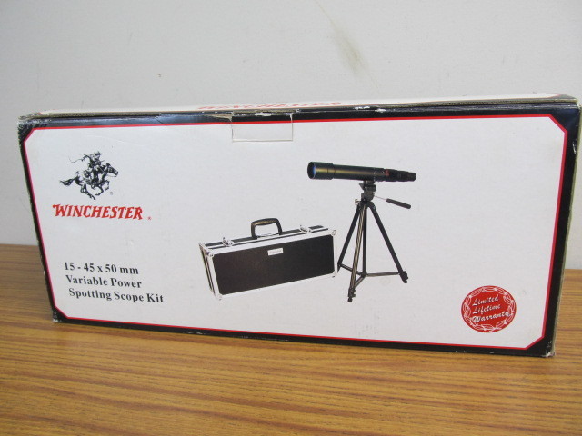 lot 121 image: Unused WINCHESTER Telescope Tripod & Case