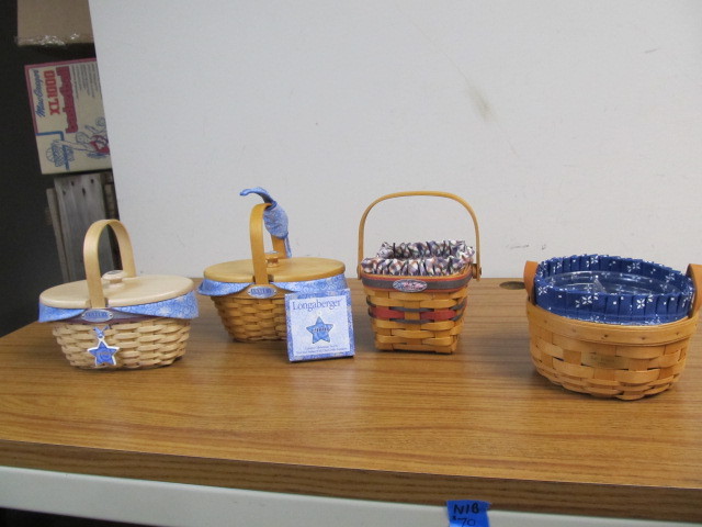 lot 142 image: Group of LONGABERGER Specialty Baskets