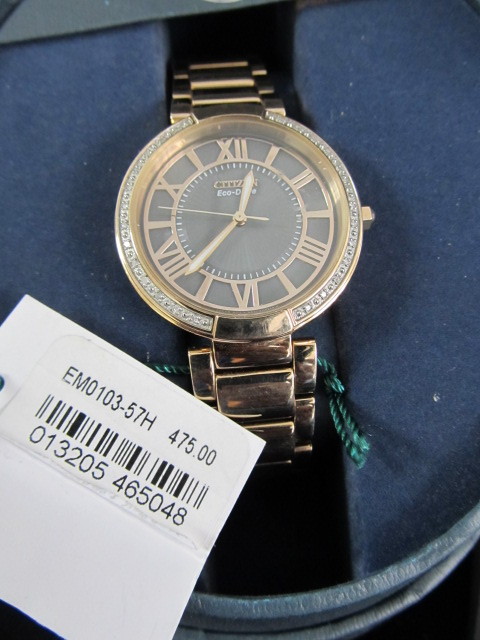 lot 101 image: NEW High End CITIZEN Watch w. Diamonds