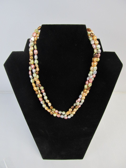 lot 206 image: HONORA Multi Strand Genuine Pearl Necklace